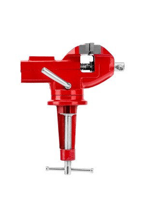 Тиски слесарные, 80 мм, настольные, поворотные, c наковальней MTX