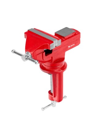 Тиски слесарные, 80 мм, настольные, поворотные, c наковальней MTX