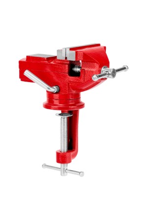 Тиски слесарные, 80 мм, настольные, поворотные, c наковальней MTX