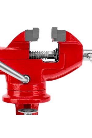 Тиски слесарные, 80 мм, настольные, поворотные, c наковальней MTX