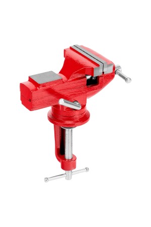 Тиски слесарные, 80 мм, настольные, поворотные, c наковальней MTX