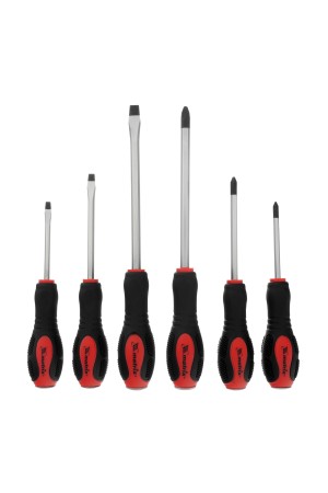 Набор ударных отверток 6 шт, PH1 х 75, PH2 х 100, PH3 х 150, SL5 х 75, SL6 х 100, SL8 х 150, CrV Matrix