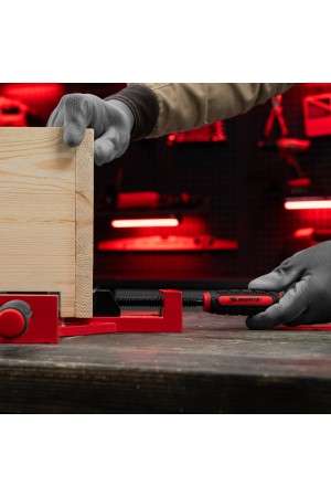 Струбцина угловая, быстрозажимная, 65/65 мм, двухкомпонентные обрезиненные рукоятки Matrix