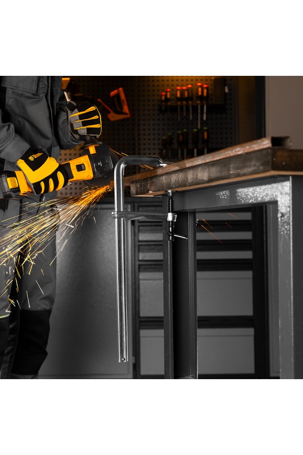 Струбцина F-образная, 120x400мм, кованая Denzel