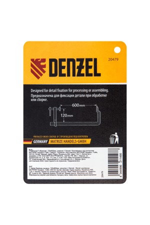 Струбцина F-образная, 120x600мм, кованая // Denzel