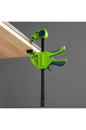 Струбцина F-образная, быстрозажимная, 150 х 70 х 360 мм, пластиковый корпус, фиксатор, двухкомпонентная рукоятка Сибртех