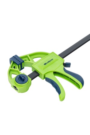 Струбцина F-образная, быстрозажимная, 200 х 70 х 420 мм, пластиковый корпус, фиксатор, двухкомпонентная рукоятка Сибртех