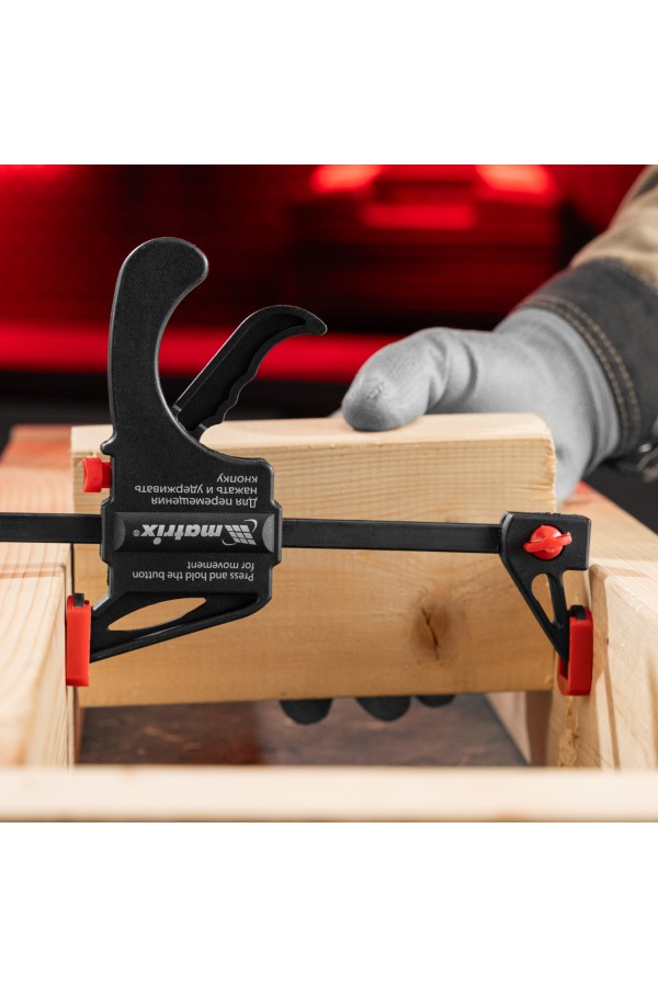 Струбцина универсальная, быстрозажимная, F-образная, 450 х 565 х 45 мм, пластиковый корпус Matrix