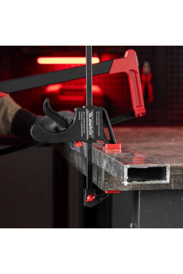 Струбцина универсальная, быстрозажимная, F-образная, 450 х 565 х 45 мм, пластиковый корпус Matrix