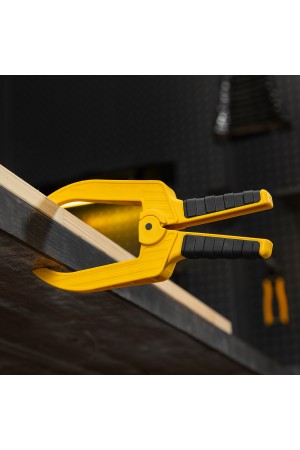 Струбцина клещеобразная, удлиненная 75 х 110 мм двухкомпонентные рукоятки Denzel