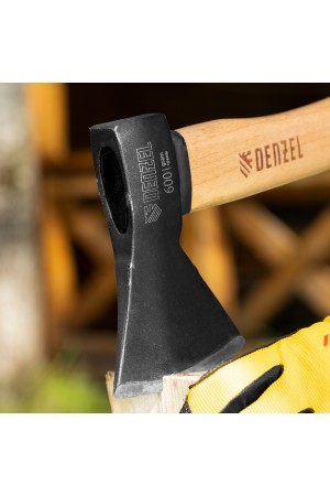 Топор, 600 г, кованый, буковое топорище Denzel