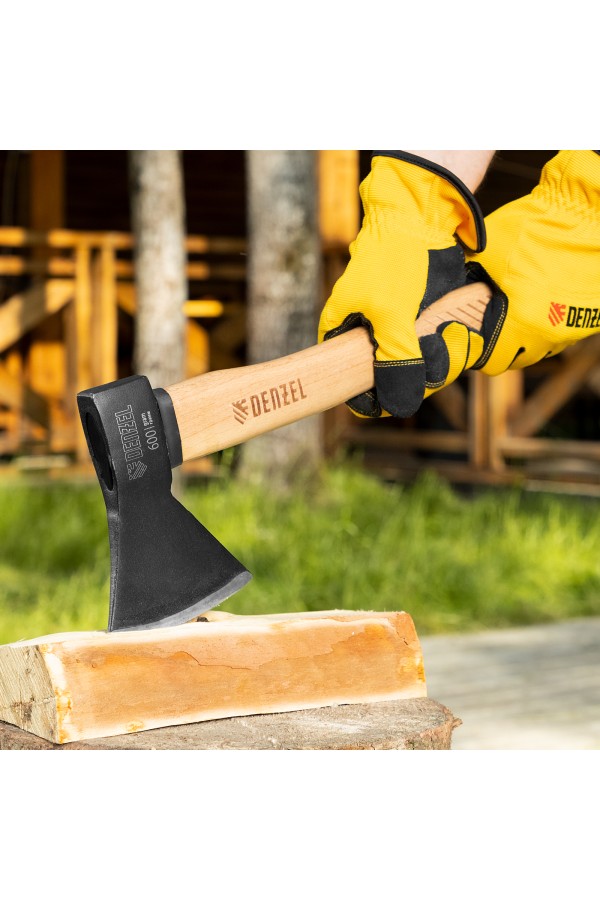 Топор, 600 г, кованый, буковое топорище Denzel