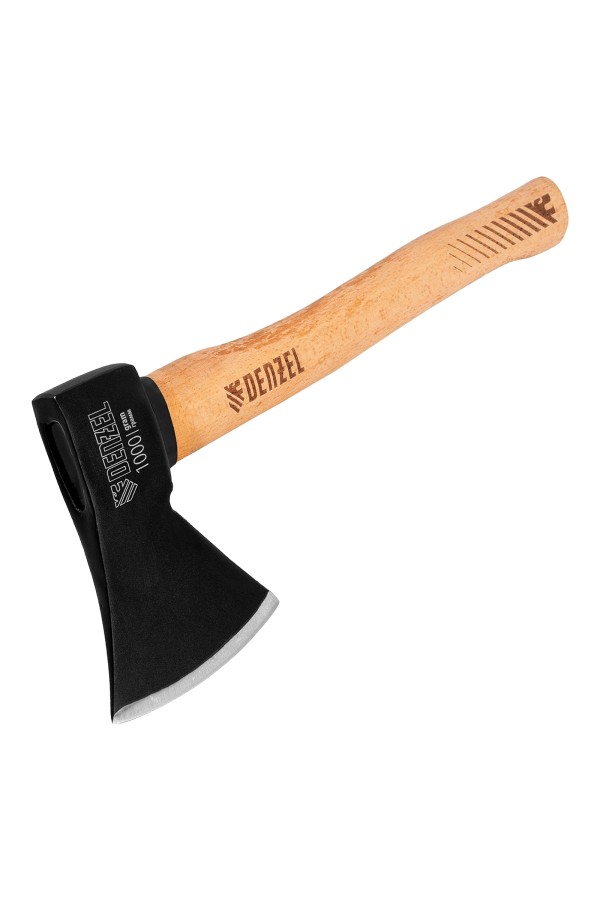 Топор, 1000 г, кованый, буковое топорище Denzel