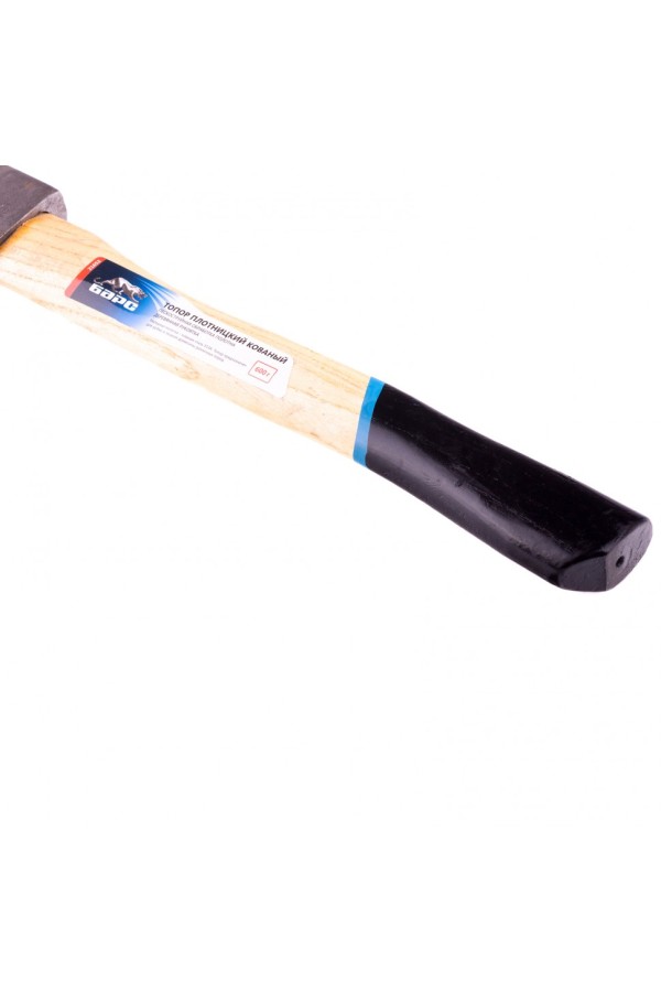 Топор плотницкий, кованый, деревянная рукоятка, 600 г, пескоструйное покрытие полотна Барс