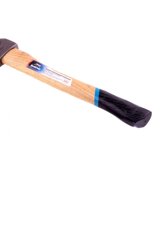 Топор плотницкий, кованый, деревянная рукоятка, 1000 г, пескоструйное покрытие полотна Барс