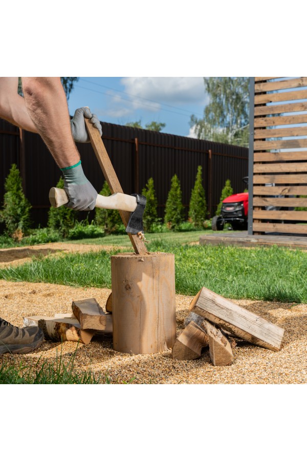 Топор кованый, в сборе, 680/900 г, деревянное топорище, 400 мм, Б,