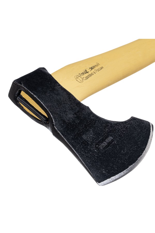 Топор кованый, в сборе, 1200/1550г, деревянное топорище, 500 мм, таежный 