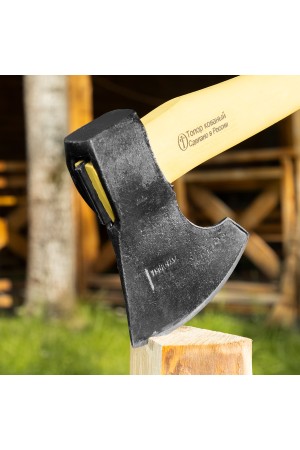 Топор кованный, в сборе, 1100/1480 г, деревянное топорище, 520 мм, таежный 