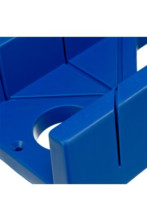 Стусло пластиковое, синее, 4 угла для запила, пила 350 мм Сибртех