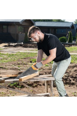 Ножовка по дереву, 500 мм, шаг зубьев 6.5 мм, пластиковая рукоятка (Ижевск) Россия