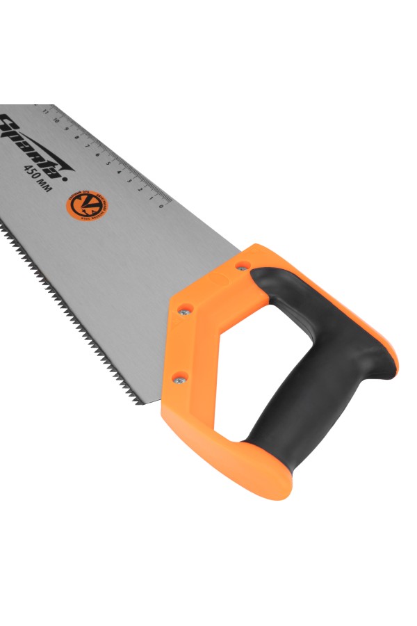 Ножовка по дереву, 450 мм, 7-8 TPI, зуб 2D, каленый зуб, двухкомпонентная рукоятка Sparta