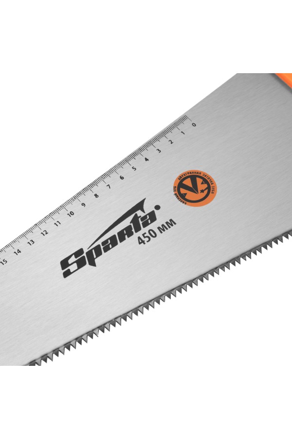 Ножовка по дереву, 450 мм, 7-8 TPI, зуб 2D, каленый зуб, двухкомпонентная рукоятка Sparta