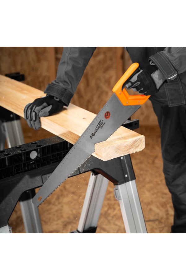 Ножовка по дереву, 500 мм, 7-8 TPI, зуб 2D, каленый зуб, двухкомпонентная рукоятка Sparta