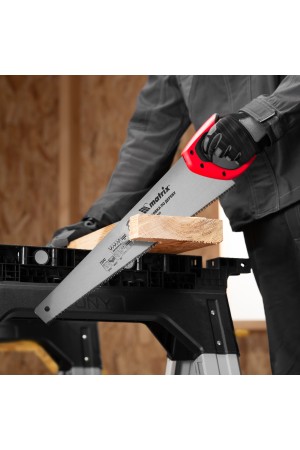 Ножовка по дереву, 500 мм, 7-8 TPI, зуб-3D, каленый зуб, двухкомпонентная рукоятка Matrix