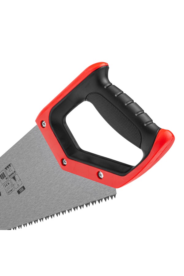 Ножовка по дереву, 400 мм, зуб 2D, каленый крупный зуб 5-6 TPI, двухкомпонентная рукоятка Matrix