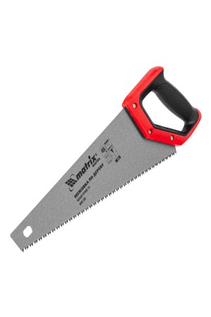 Ножовка по дереву, 400 мм, зуб 2D, каленый крупный зуб 5-6 TPI, двухкомпонентная рукоятка Matrix