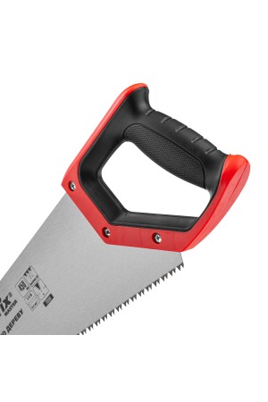 Ножовка по дереву, 450 мм, зуб 2D, каленый крупный зуб 5-6 TPI, двухкомпонентная рукоятка Matrix