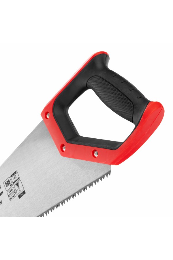 Ножовка по дереву, 500 мм, волновая вырубка, 5-6 TPI, каленый зуб 2D, двухкомпонентная рукоятка Matrix