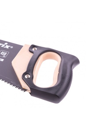 Ножовка по дереву, 450 мм, 7-8 TPI, зуб-3D, каленный зуб, тефлоновое покрытие, деревянная рукоятка Matrix