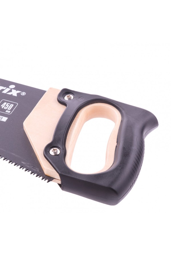 Ножовка по дереву, 450 мм, 7-8 TPI, зуб-3D, каленный зуб, тефлоновое покрытие, деревянная рукоятка Matrix