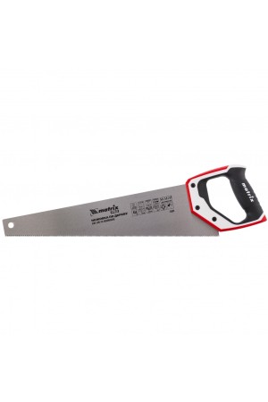 Ножовка по дереву, 450 мм, каленый зуб 3D, 11-12 TPI, трехкомпонентная рукоятка, Pro Matrix