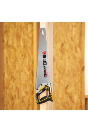 Ножовка по дереву, 450 мм, 9 TPI, зуб 3D, металлопластиковая рукоятка Denzel