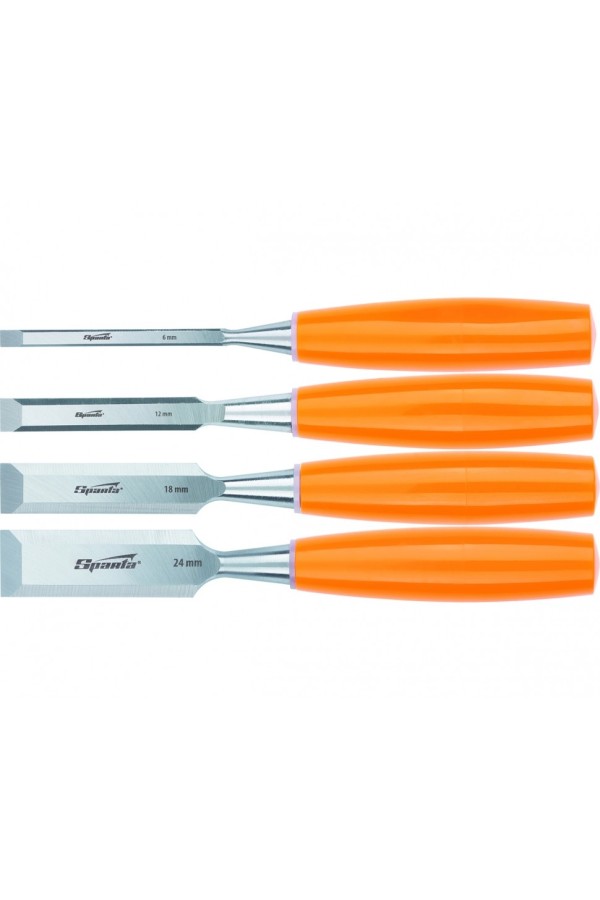 Набор стамесок плоских, 4 шт, 6-12-18-24 мм Sparta