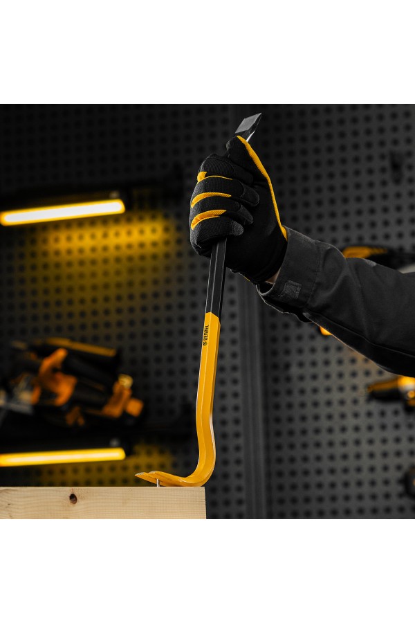 Лом-гвоздодер, 450 мм, шестигранный 16 мм, окрашенный, сталь 65 Denzel