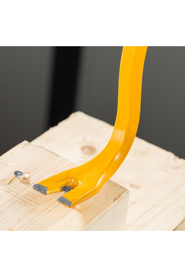 Лом-гвоздодер, 450 мм, шестигранный 16 мм, окрашенный, сталь 65 Denzel