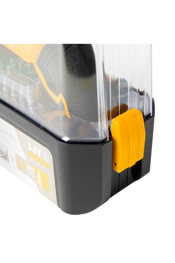 Отвертка аккумуляторная CSL-3.6-01, Li-Ion, 3.6 В, 1.3 А*ч, 200 об/мин, с аксессуарами Denzel