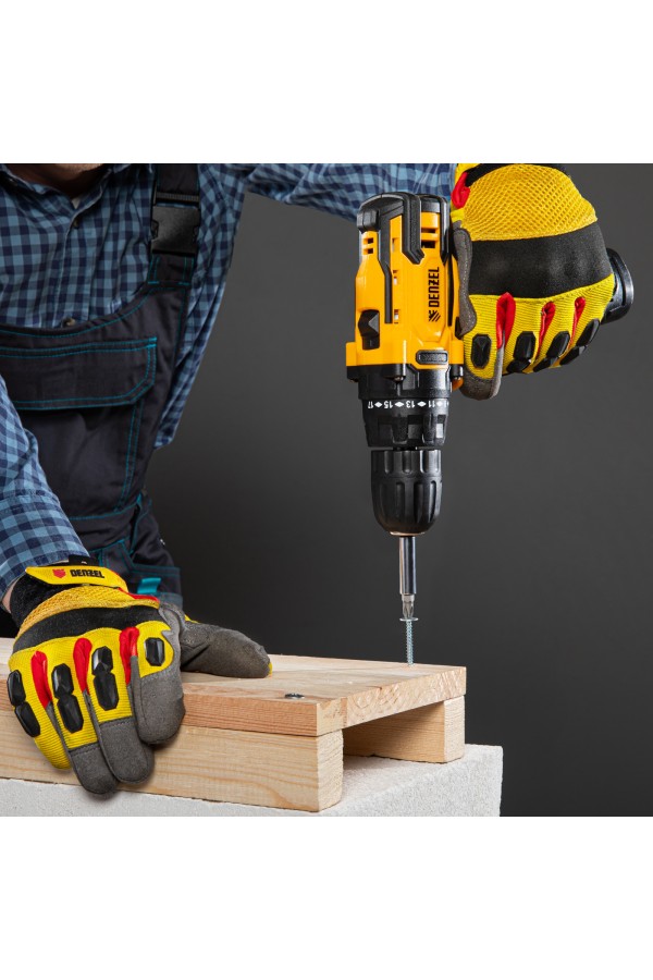 Дрель-шуруповерт аккумуляторная CDL-12CB, Li-Ion, 12 В, 1 акк. Denzel