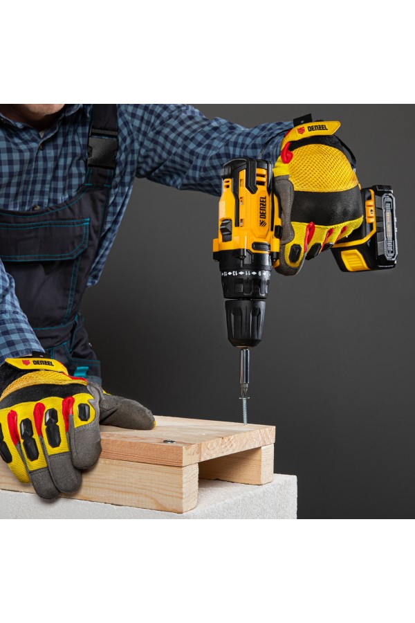 Дрель-шуруповерт аккумуляторная CDL-12-01CB, Li-Ion, 12 В, 1 акк. Denzel