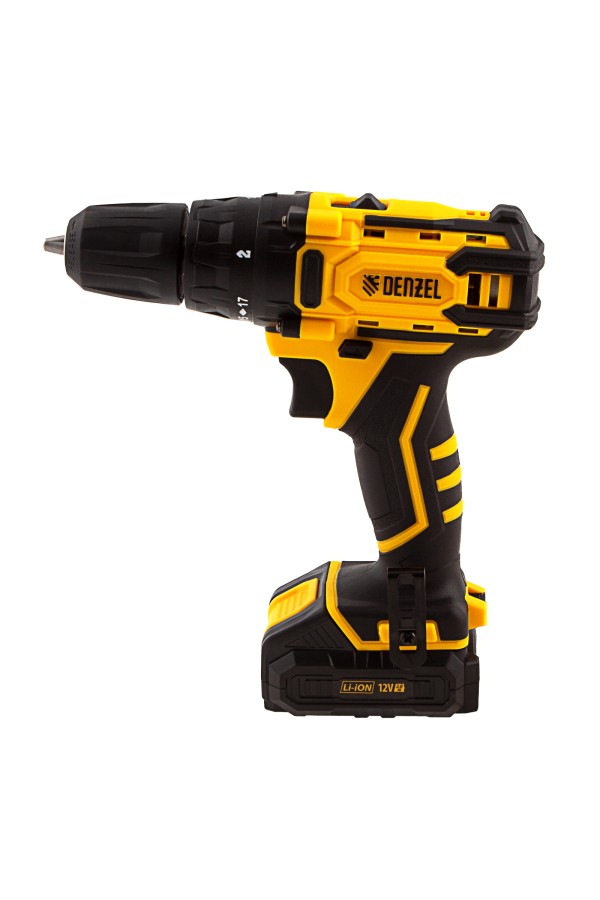 Дрель-шуруповерт аккумуляторная CDL-12-01CB, Li-Ion, 12 В, 1 акк. Denzel