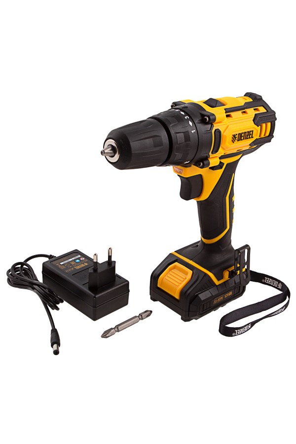 Дрель-шуруповерт аккумуляторная CDL-12-01CB, Li-Ion, 12 В, 1 акк. Denzel