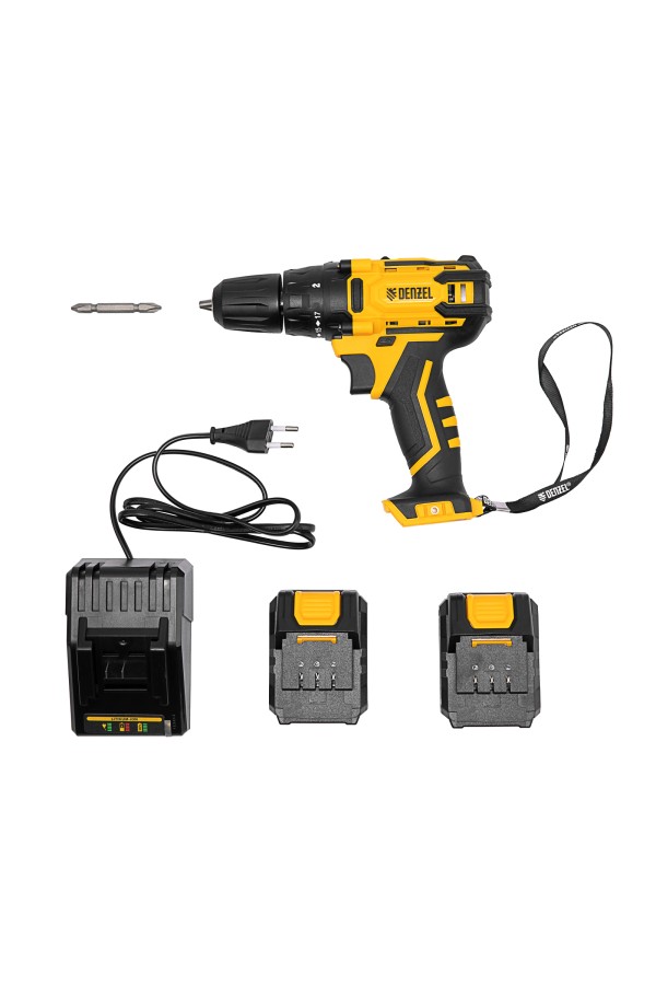 Дрель-шуруповерт аккумуляторная CDL-12-02BM, Li-Ion, 12 В, 2 акк. Denzel