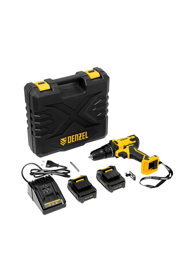 Дрель-шуруповерт аккумуляторная CDL-12-02BM, Li-Ion, 12 В, 2 акк. Denzel