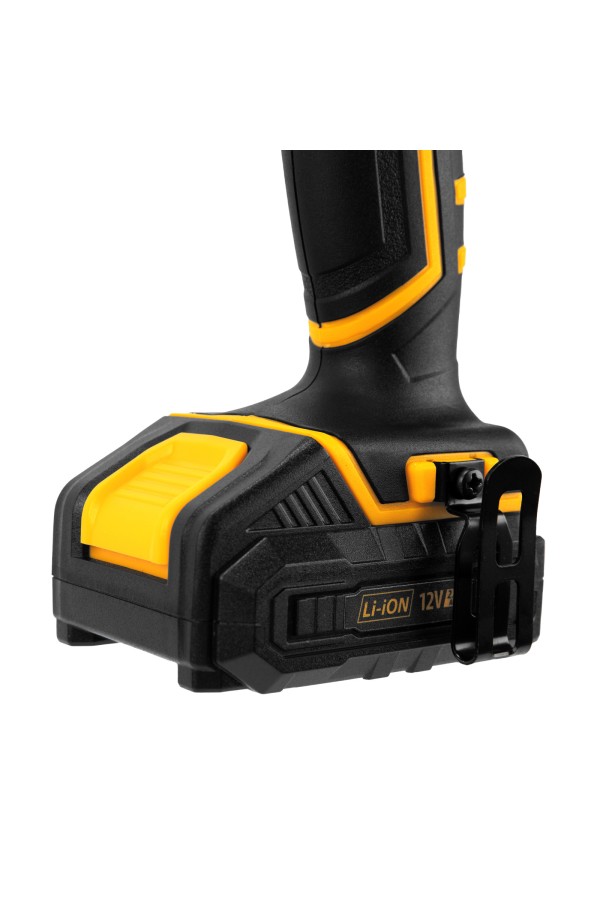 Дрель-шуруповерт аккумуляторная CDL-12-02BM, Li-Ion, 12 В, 2 акк. Denzel