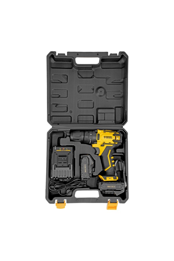 Дрель-шуруповерт аккумуляторная CDL-12-02BM, Li-Ion, 12 В, 2 акк. Denzel