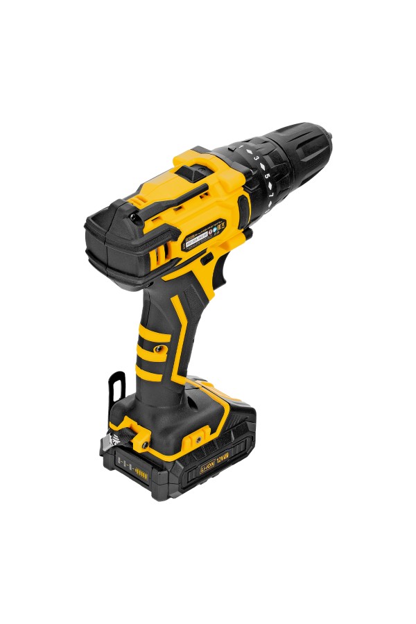 Дрель-шуруповерт аккумуляторная CDL-12-02BM, Li-Ion, 12 В, 2 акк. Denzel