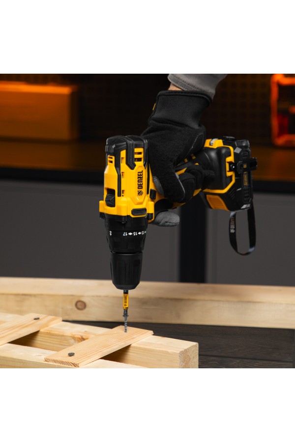 Дрель-шуруповерт аккумуляторная CDL-12-02BM, Li-Ion, 12 В, 2 акк. Denzel